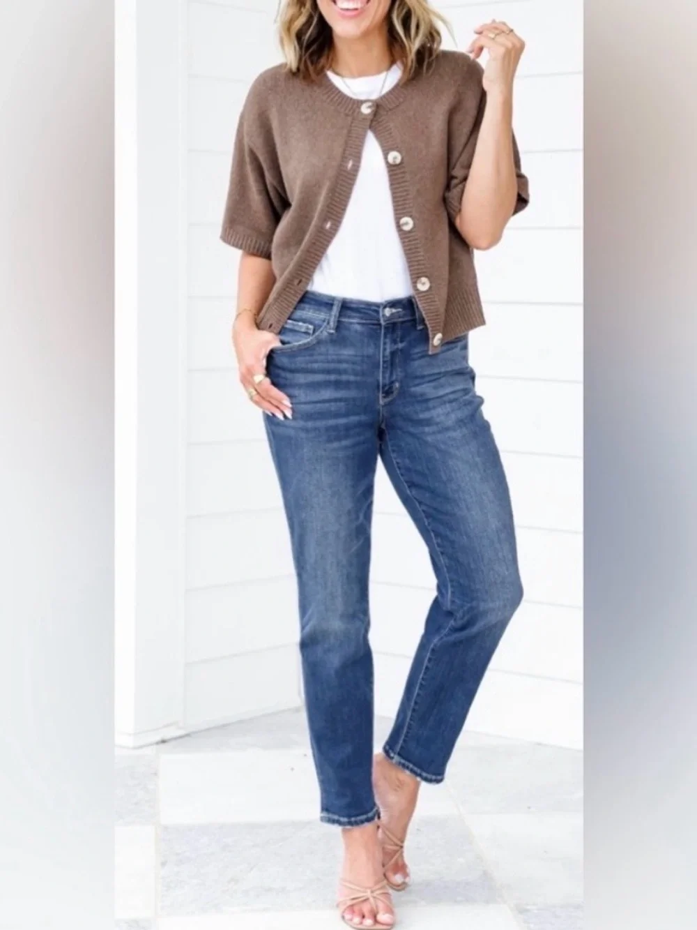Judy Blue Cooling Tech High-Rise Boyfriend Straight Jeans in Dark Wash 9/29 - Picture 2 of 12